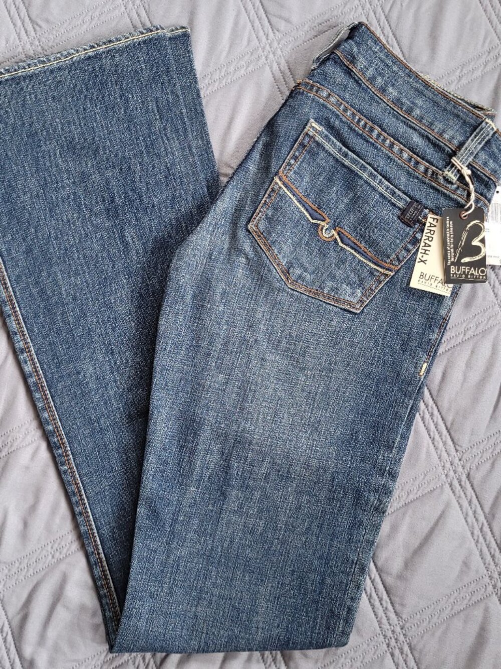 New Buffalo FARRAH X jeans-mid rise, stretch, flare leg, medium rinse jeans